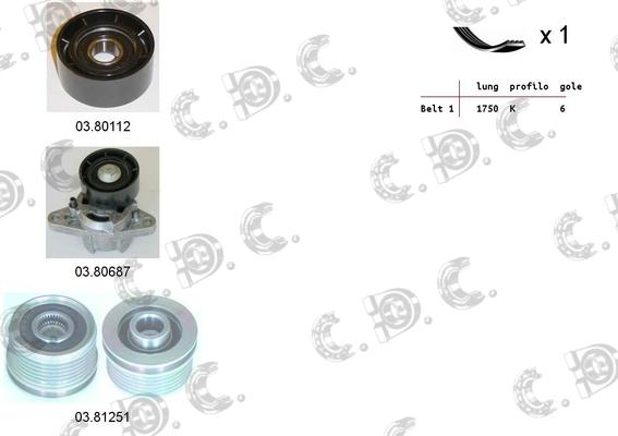Autokit 06.0108 - Kit Cinghie Poly-V www.autoricambi360.it