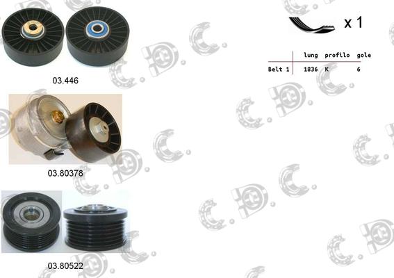 Autokit 06.0103 - Kit Cinghie Poly-V www.autoricambi360.it