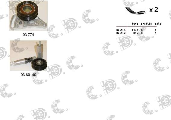 Autokit 06.0116 - Kit Cinghie Poly-V www.autoricambi360.it