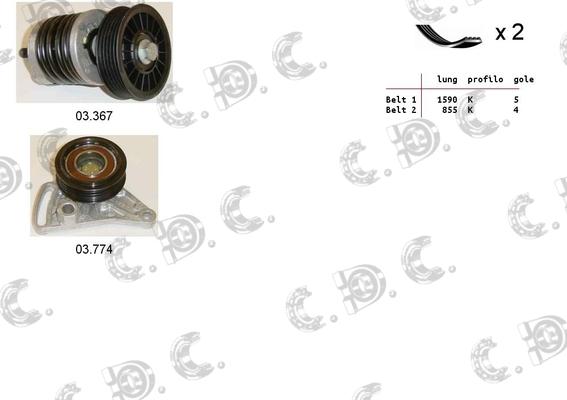 Autokit 06.0121 - Kit Cinghie Poly-V www.autoricambi360.it