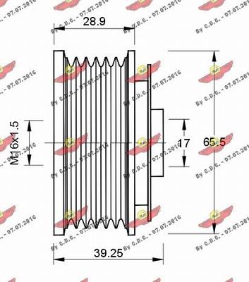 Autokit 03.80522/D - Puleggia cinghia, Alternatore www.autoricambi360.it