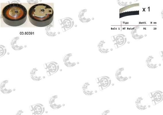 Autokit 03.80391K - Rullo tenditore, Cinghia dentata www.autoricambi360.it