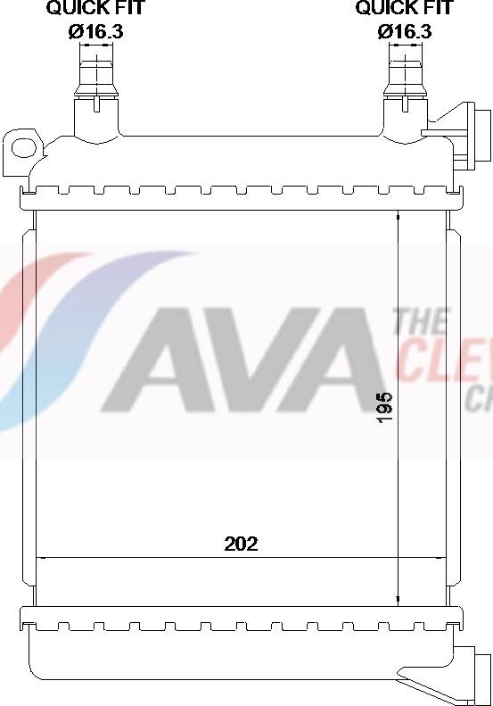 AVA BW2656 - Radiatore, Raffreddamento motore www.autoricambi360.it