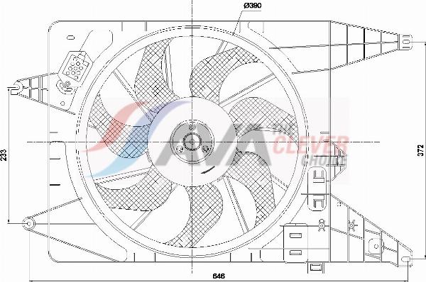 AVA DA7025 - Ventola, Raffreddamento motore www.autoricambi360.it