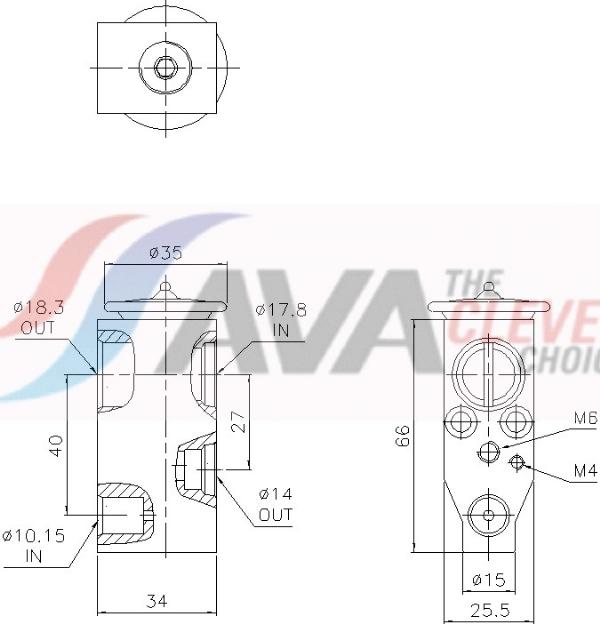 AVA DN1497 - Valvola ad espansione, Climatizzatore www.autoricambi360.it