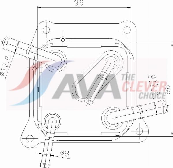 AVA DN3542 - Radiatore olio, Cambio automatico www.autoricambi360.it