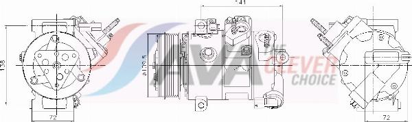 AVA FDAK732 - Compressore, Climatizzatore www.autoricambi360.it