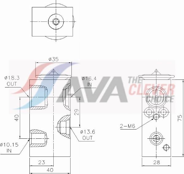 AVA FT1491 - Valvola ad espansione, Climatizzatore www.autoricambi360.it