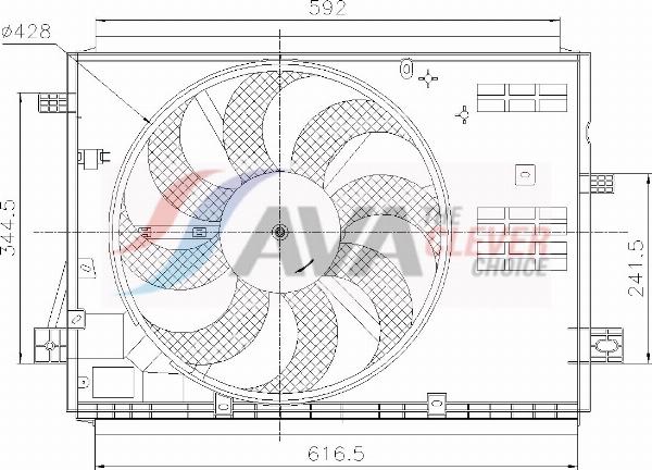 AVA PE7441 - Ventola, Raffreddamento motore www.autoricambi360.it
