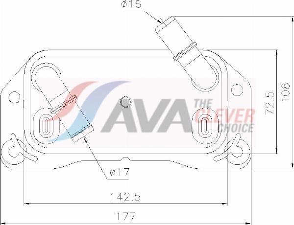 AVA VO3313 - Radiatore olio, Olio motore www.autoricambi360.it