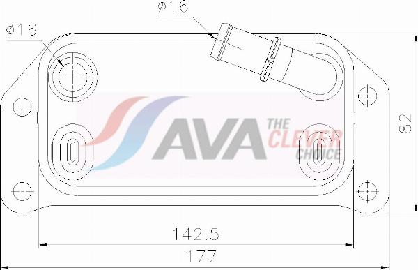 AVA VO3312 - Radiatore olio, Olio motore www.autoricambi360.it