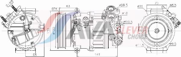 AVA VOAK314 - Compressore, Climatizzatore www.autoricambi360.it