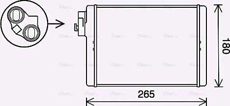 AVA AI6408 - Scambiatore calore, Riscaldamento abitacolo www.autoricambi360.it