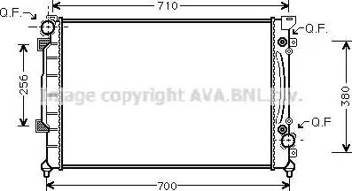 AVA AI 2157 - Radiatore, Raffreddamento motore www.autoricambi360.it