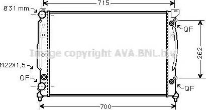 AVA AI 2109 - Radiatore, Raffreddamento motore www.autoricambi360.it