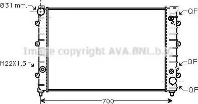 AVA AI 2127 - Radiatore, Raffreddamento motore www.autoricambi360.it