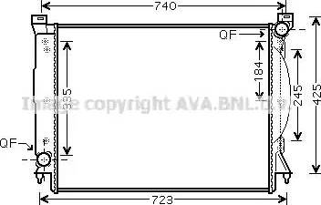 AVA AI 2245 - Radiatore, Raffreddamento motore www.autoricambi360.it