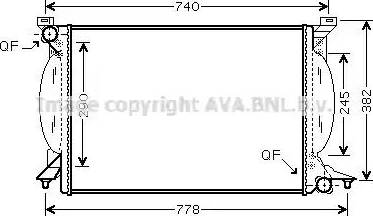AVA AI 2206 - Radiatore, Raffreddamento motore www.autoricambi360.it