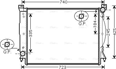 AVA AIA2245 - Radiatore, Raffreddamento motore www.autoricambi360.it