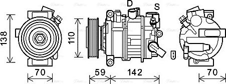 AVA AIAK401 - Compressore, Climatizzatore www.autoricambi360.it