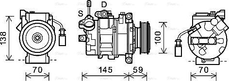 AVA AIAK342 - Compressore, Climatizzatore www.autoricambi360.it