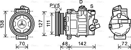 AVA AIAK359 - Compressore, Climatizzatore www.autoricambi360.it