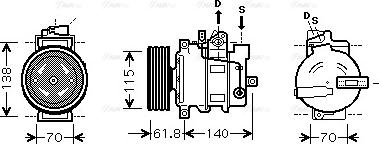 AVA AIAK263 - Compressore, Climatizzatore www.autoricambi360.it
