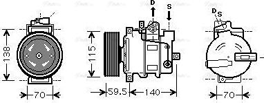 AVA AIAK284 - Compressore, Climatizzatore www.autoricambi360.it