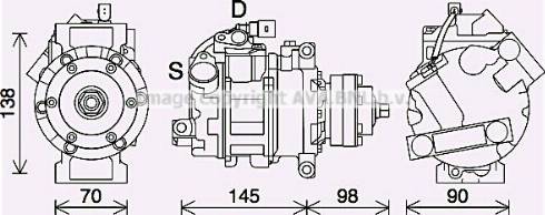 AVA AIK423 - Compressore, Climatizzatore www.autoricambi360.it