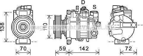 AVA AIK396 - Compressore, Climatizzatore www.autoricambi360.it