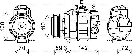 AVA AIK398 - Compressore, Climatizzatore www.autoricambi360.it
