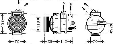 AVA AIK349 - Compressore, Climatizzatore www.autoricambi360.it