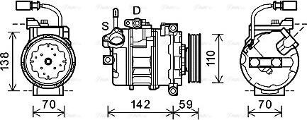 AVA AIK340 - Compressore, Climatizzatore www.autoricambi360.it