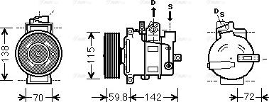 AVA AIK343 - Compressore, Climatizzatore www.autoricambi360.it