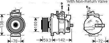 AVA AIK334 - Compressore, Climatizzatore www.autoricambi360.it