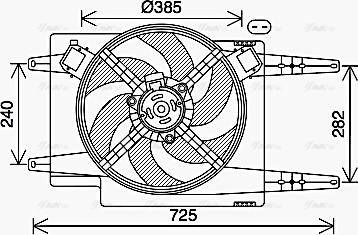 AVA AL7525 - Ventola, Raffreddamento motore www.autoricambi360.it