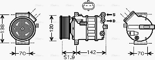 AVA ALAK112 - Compressore, Climatizzatore www.autoricambi360.it