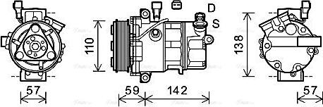 AVA ALAK127 - Compressore, Climatizzatore www.autoricambi360.it