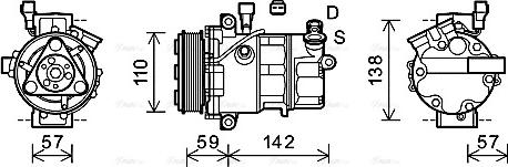 AVA ALK127 - Compressore, Climatizzatore www.autoricambi360.it