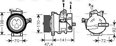 AVA AUAK188 - Compressore, Climatizzatore www.autoricambi360.it