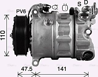 AVA AUAK341 - Compressore, Climatizzatore www.autoricambi360.it