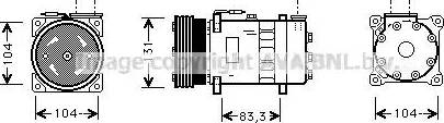 AVA AUK003 - Compressore, Climatizzatore www.autoricambi360.it