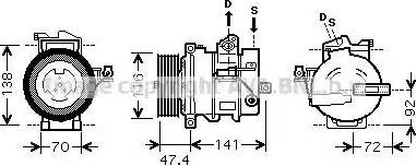 AVA AU K188 - Compressore, Climatizzatore www.autoricambi360.it