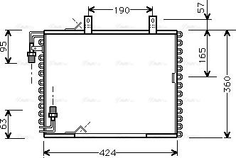 AVA BW 5147 - Condensatore, Climatizzatore www.autoricambi360.it