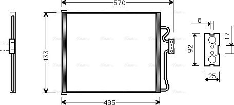 AVA BW 5185 - Condensatore, Climatizzatore www.autoricambi360.it