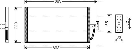 AVA BW 5254 - Condensatore, Climatizzatore www.autoricambi360.it