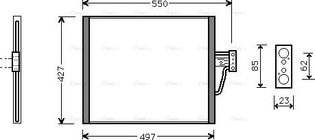 AVA BW 5213 - Condensatore, Climatizzatore www.autoricambi360.it