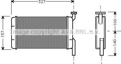 AVA BW 6001 - Scambiatore calore, Riscaldamento abitacolo www.autoricambi360.it