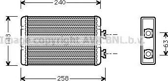 AVA BW 6210 - Scambiatore calore, Riscaldamento abitacolo www.autoricambi360.it