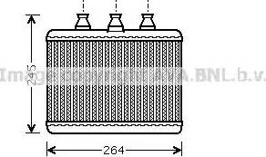 AVA BW 6271 - Scambiatore calore, Riscaldamento abitacolo www.autoricambi360.it